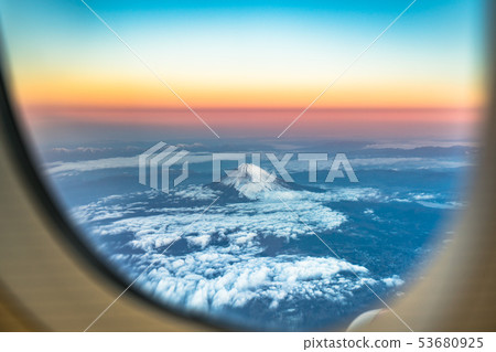 clouds sky skyscape and fuji mountain. Sunrise clouds sky skyscape and fuji mountain. Sunrise 53680925