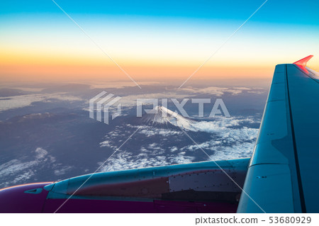clouds sky skyscape and fuji mountain. Sunrise clouds sky skyscape and fuji mountain. Sunrise 53680929
