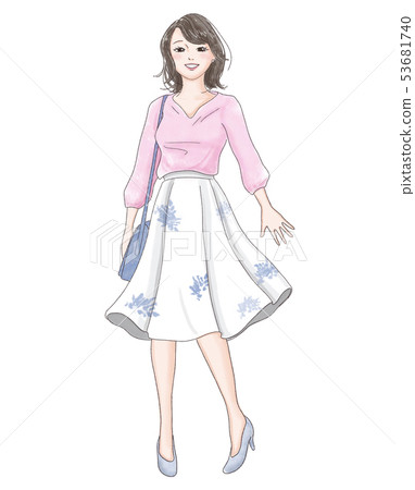 OL風格的年輕女子 53681740