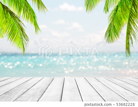 Blurred blue sky background 53682228