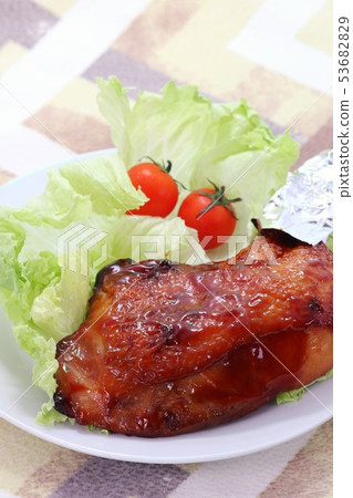Roast chicken with bones Roast chicken with bones 53682829