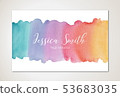 Watercolor business card template 53683035