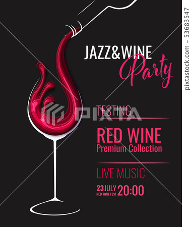 Red wine splash in wine glass with bottle Red wine splash in wine glass with bottle 53683547