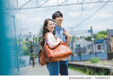 Couple travel photography cooperation "Keio Electric Railway Co., Ltd." 53684557