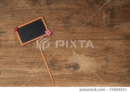 chalkboard on wooden background with copy space chalkboard on wooden background with copy space 53684831