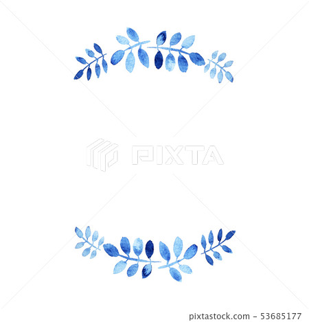 Watercolor floral wreath 53685177