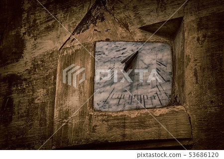 in the antique broken wall the sundial in the antique broken wall the sundial 53686120