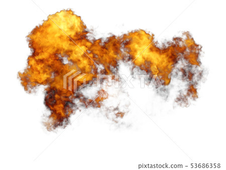 Fire Flames Isolated On White Background - Stock Illustration [53686358 ...