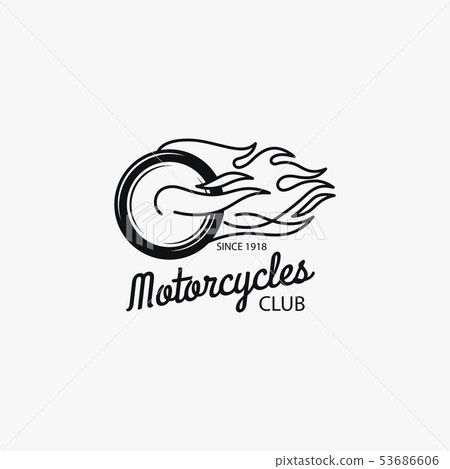 Motorcycle club mono color logotype 53686606