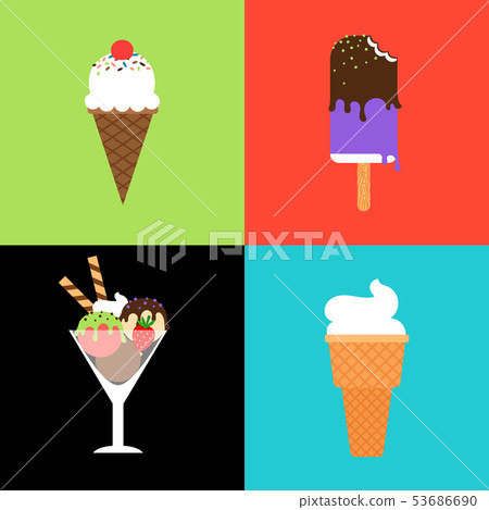 Ice cream vector set Ice cream vector set 53686690