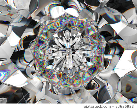 Abstract Gemstone or diamond texture closeup and Abstract Gemstone or diamond texture closeup and 53686988