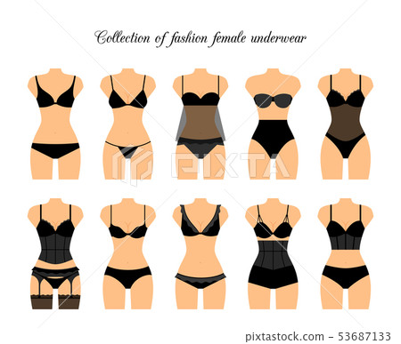 Female lingerie or underwear set  53687133