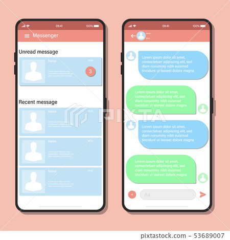 Mobile phone chat message concept. Mobile phone chat message concept. 53689007