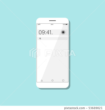 Smart phone infographics with copy space buble. 53689021