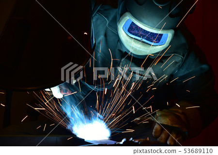 Industrial steel welder in factory welder, Industrial steel welder in factory welder, 53689110