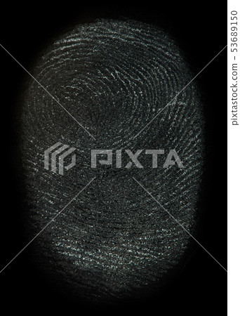 Close up of one real finger print 53689150
