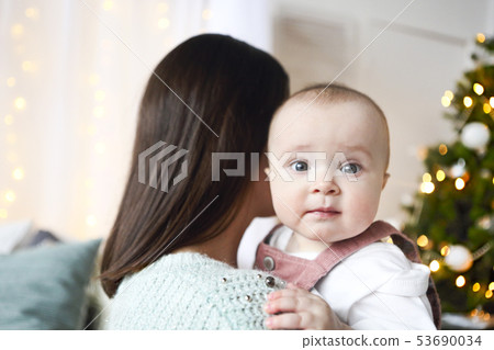 Beautiful happy mother with her little daughter Beautiful happy mother with her little daughter 53690034