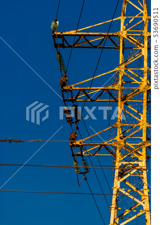 Half of power-tower with Electric insulators 53690511