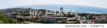 Top view of the resort settlement Lazarevskoe, 53690722