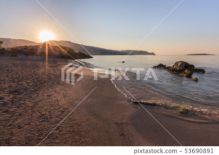 sunrise in Elafonisi  beach. Crete, Greece 53690891