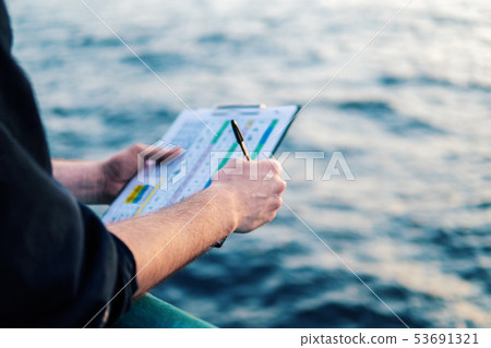 Deck Officer on deck of offshore vessel or ship Deck Officer on deck of offshore vessel or ship 53691321