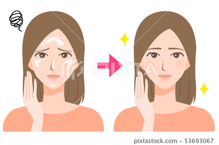 Woman Tenari Before After Beauty Illustration 53693067