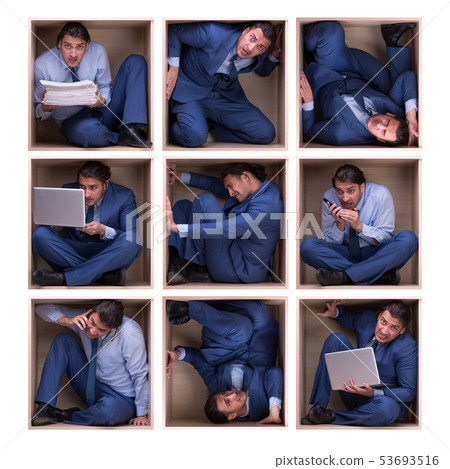 Employee working in tight space 53693516