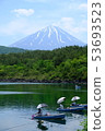 釣魚者喜歡水墨畫和富士山 53693523