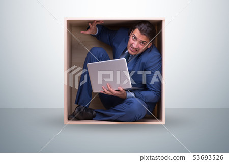 Employee working in tight space 53693526
