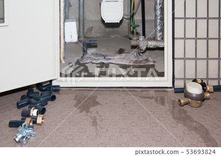 Water pipe replacement work 53693824