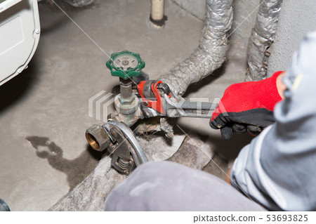 Water pipe replacement work 53693825