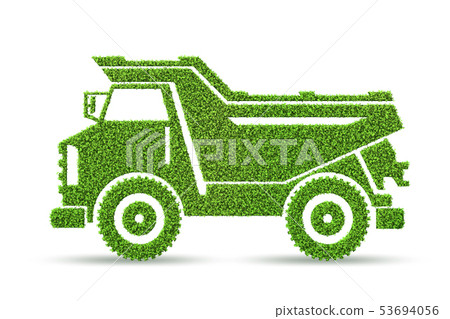 Green low emission electic vehicle concept - 3d rendering 53694056