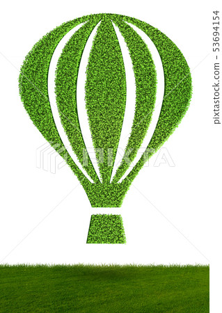 Green environmentally friendly vehicle concept - 3d rendering 53694154