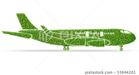 Green environmentally friendly vehicle concept - 3d rendering 53694201