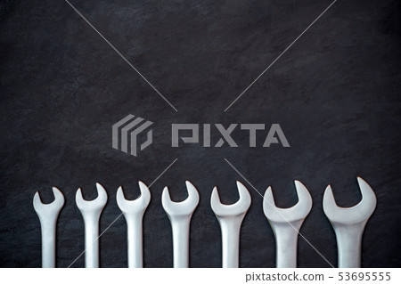 Craftsman tool on black cement background. Craftsman tool on black cement background. 53695555
