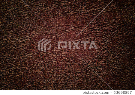 Dark brown leather texture background, closeup. 53698897