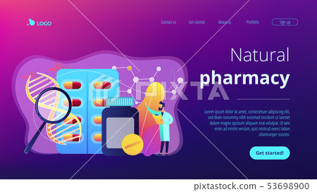 Biopharmacology products concept landing page. Biopharmacology products concept landing page. 53698900