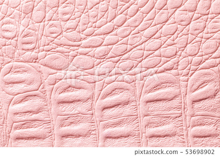 Light pink leather texture background, closeup. 53698902