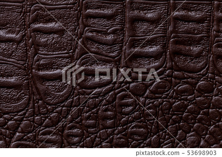 Dark brown leather texture background, closeup. Dark brown leather texture background, closeup. 53698903