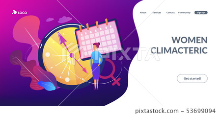 Menopause concept landing page. - Stock Illustration [53699094] - PIXTA