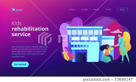 Children rehabilitation center concept landing page. 53699147