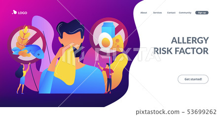 Food allergy concept landing page. 53699262