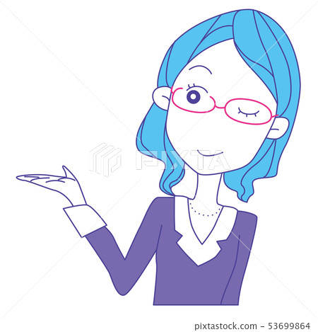 Young woman wearing glasses to guide 53699864