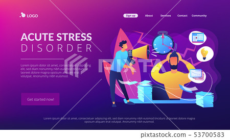 Stress concept landing page 53700583