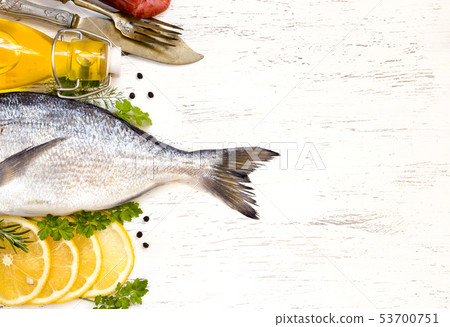 Fresh dorado fish 53700751