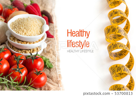 Millet, spelt, yellow peas and vegetables Millet, spelt, yellow peas and vegetables 53700813