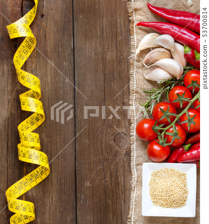 Millet, vegetables and herbs Millet, vegetables and herbs 53700814