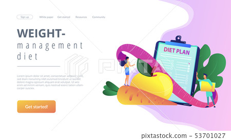 Nutrition diet concept landing page. 53701027