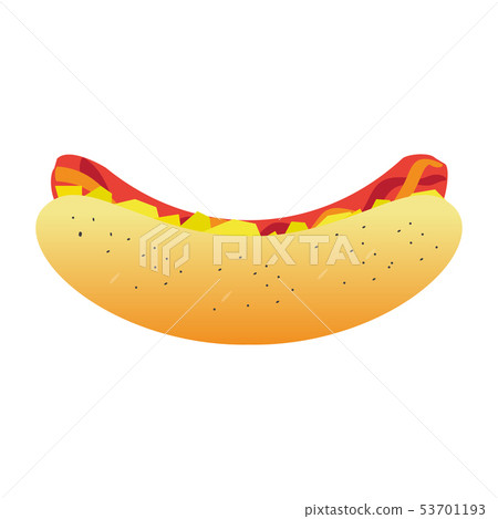 Isolated hot dog image 53701193