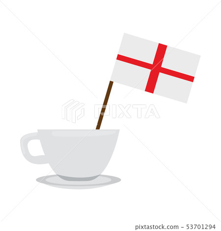 Tea cup with a flag 53701294